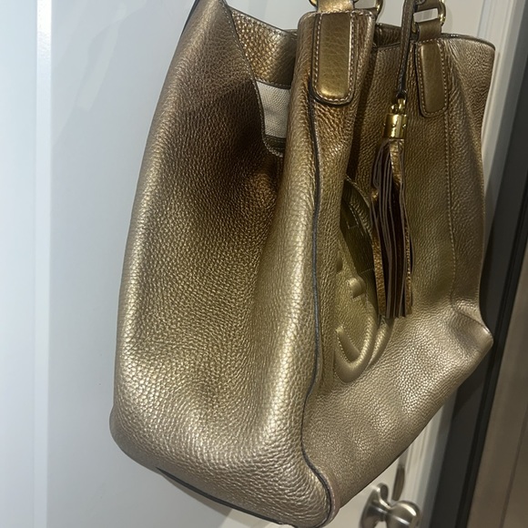 Authentic Gucci Limited Edition Large Soho Metallic Ombré Bronze Gold Chain - Picture 5 of 17